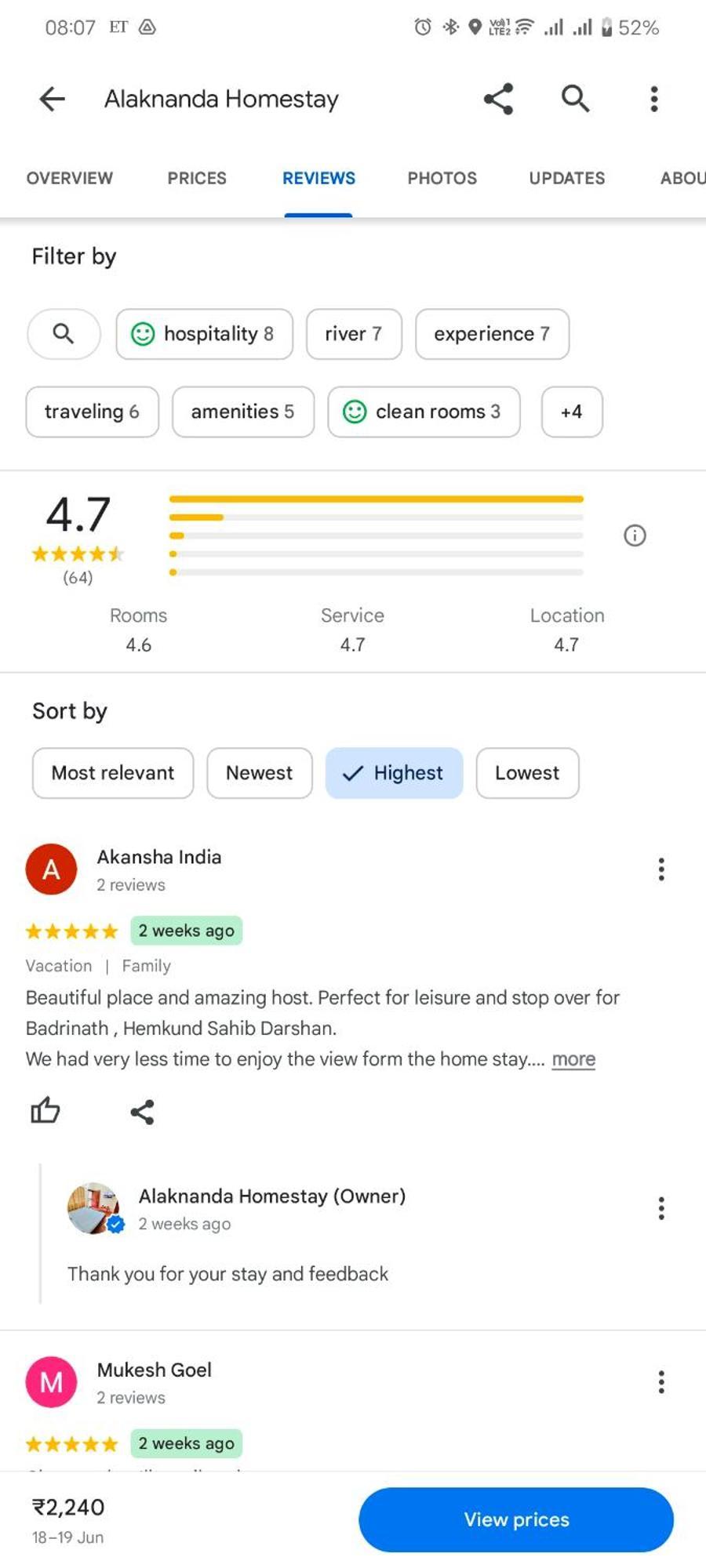 Alaknanda Homestay Karnaprayāg Eksteriør bilde